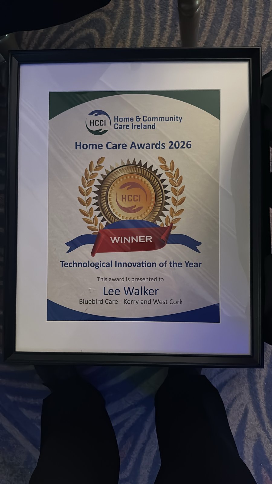 HCCI Home Care Awards 2026 winner certificate — Technological Innovation of the Year